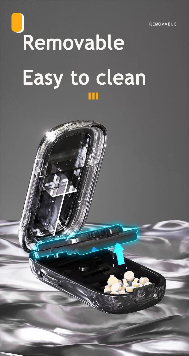 Newest Quartering Pill Cutter Storage Box Portable Drug Tablet Medicine Dustproof Divider Organizer Crusher Pill Cutter