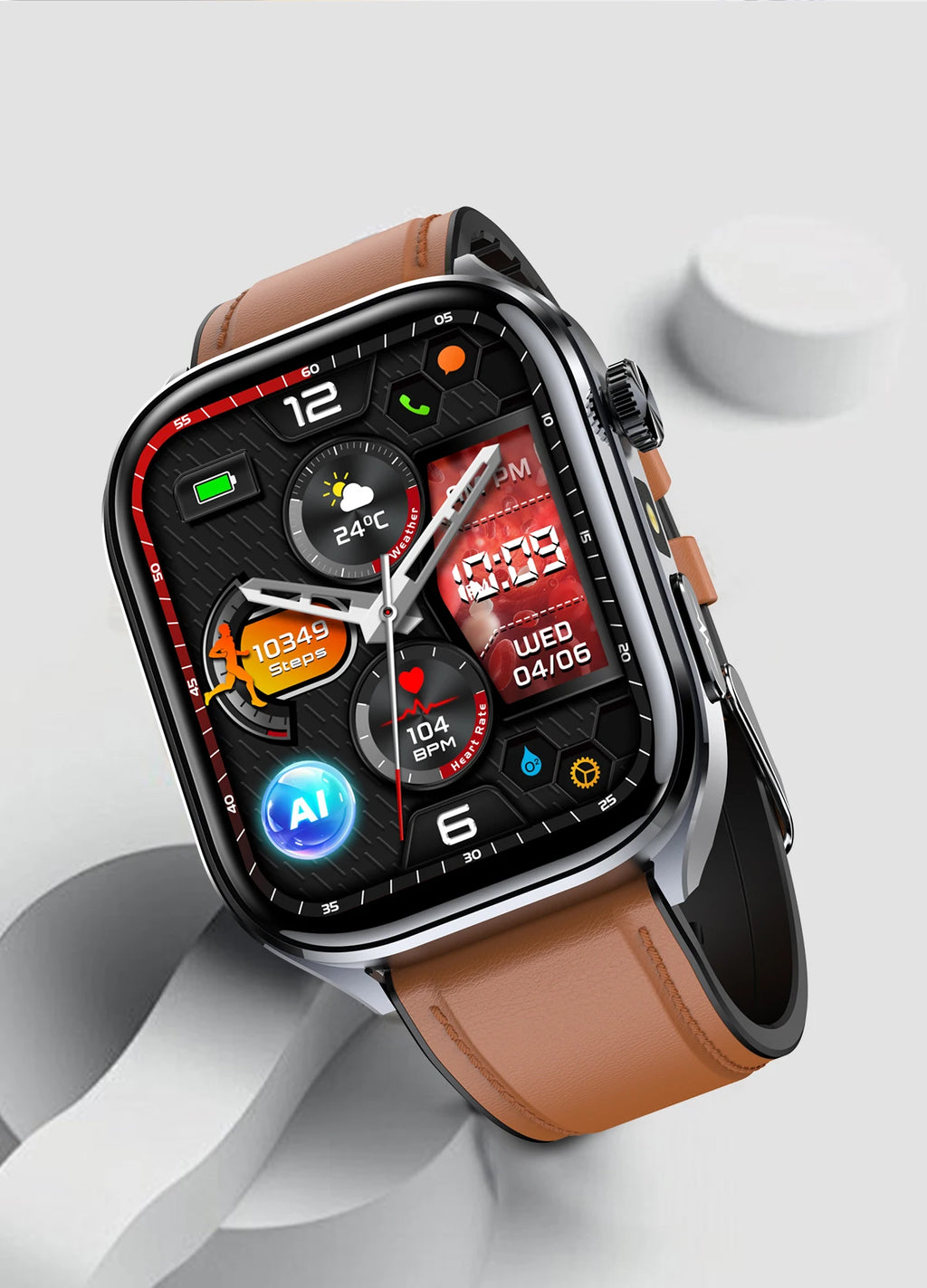 2025 Advanced Health Smart Watch for Men | ECG, Blood Pressure, Blood Oxygen