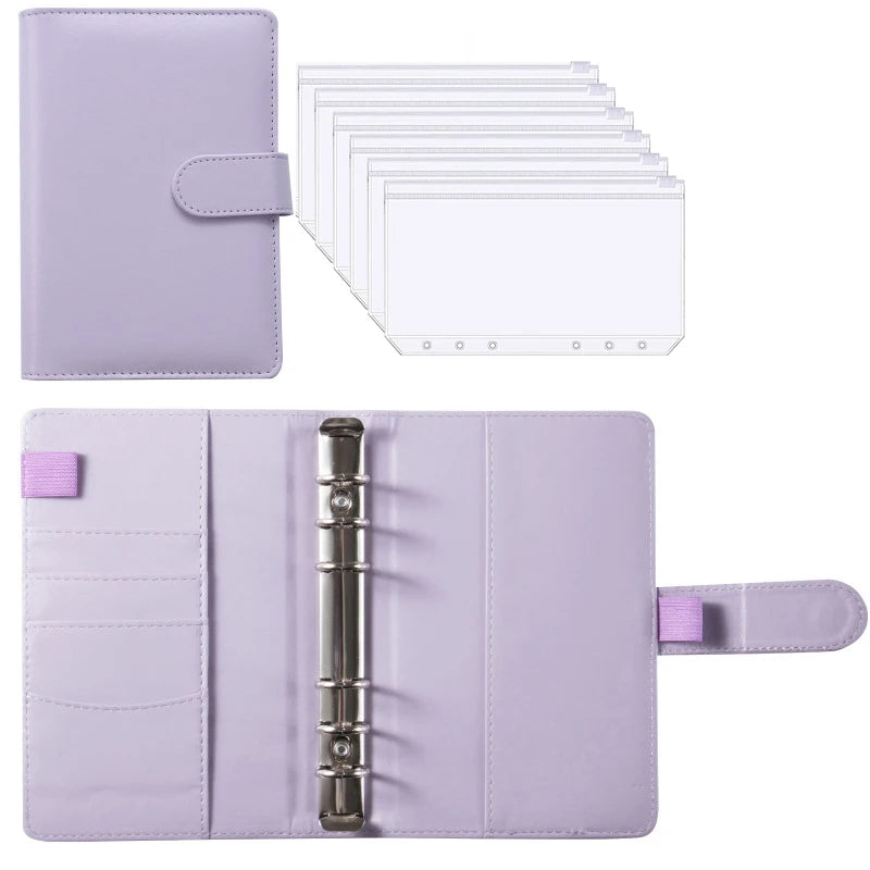 A6 Leather Budget Binder Notebook