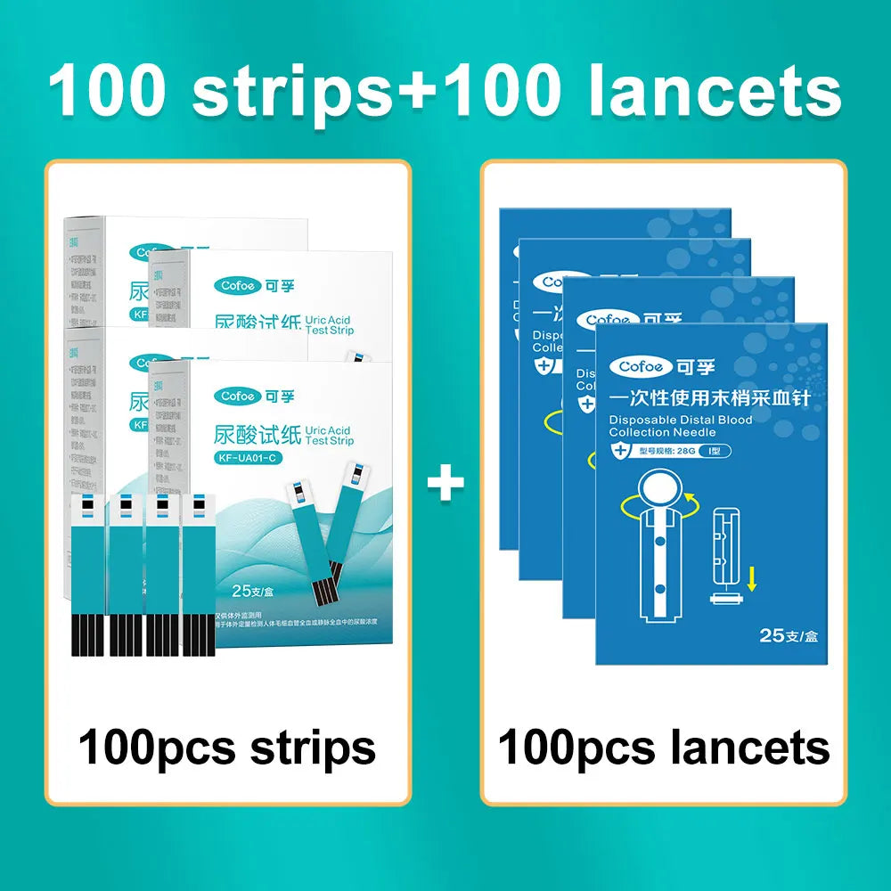 Cofoe Uric Acid Monitor  With Test Strips