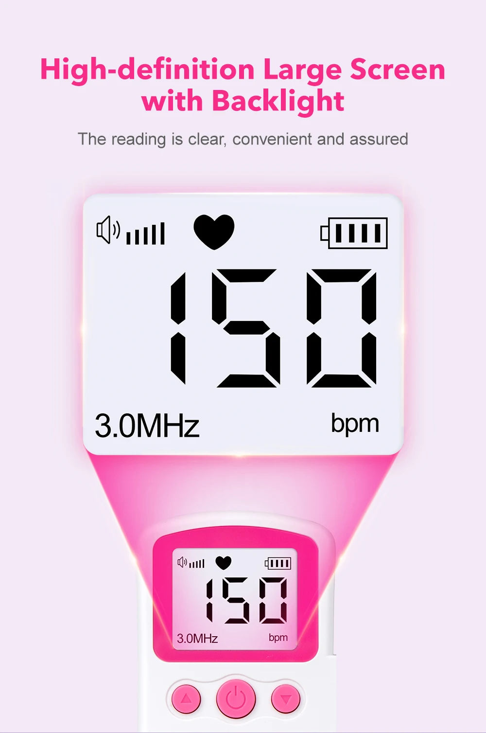 2MHz Ultrasound Fetal Heart Rate Detector