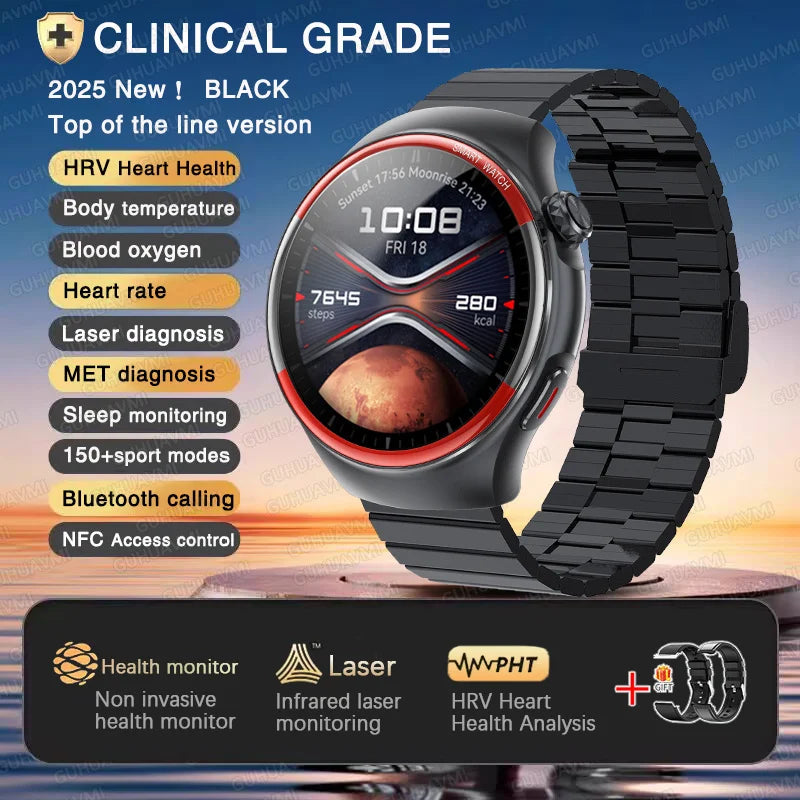 Medical-Grade Smart Watch | Blood Pressure, Heart Rate & Pulse Monitor | Nursing & Healthcare