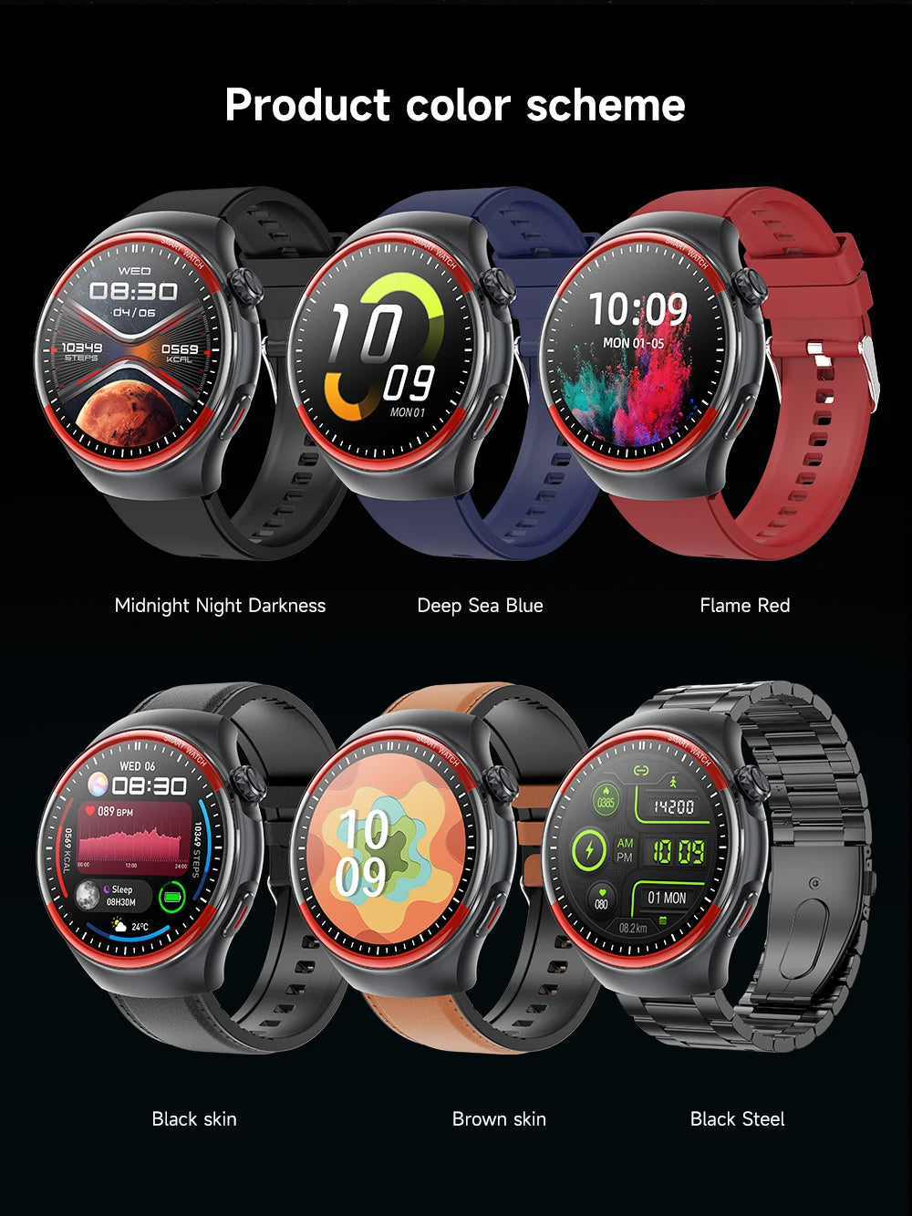 Medical-Grade Smart Watch | Blood Pressure, Heart Rate & Pulse Monitor | Nursing & Healthcare