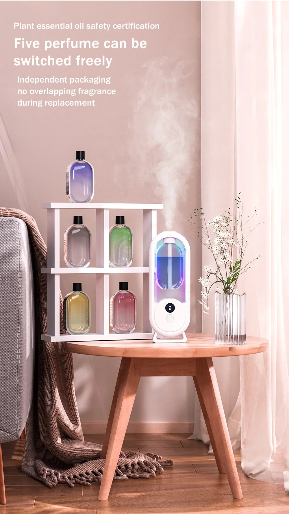 Rechargeable portable aroma diffuser