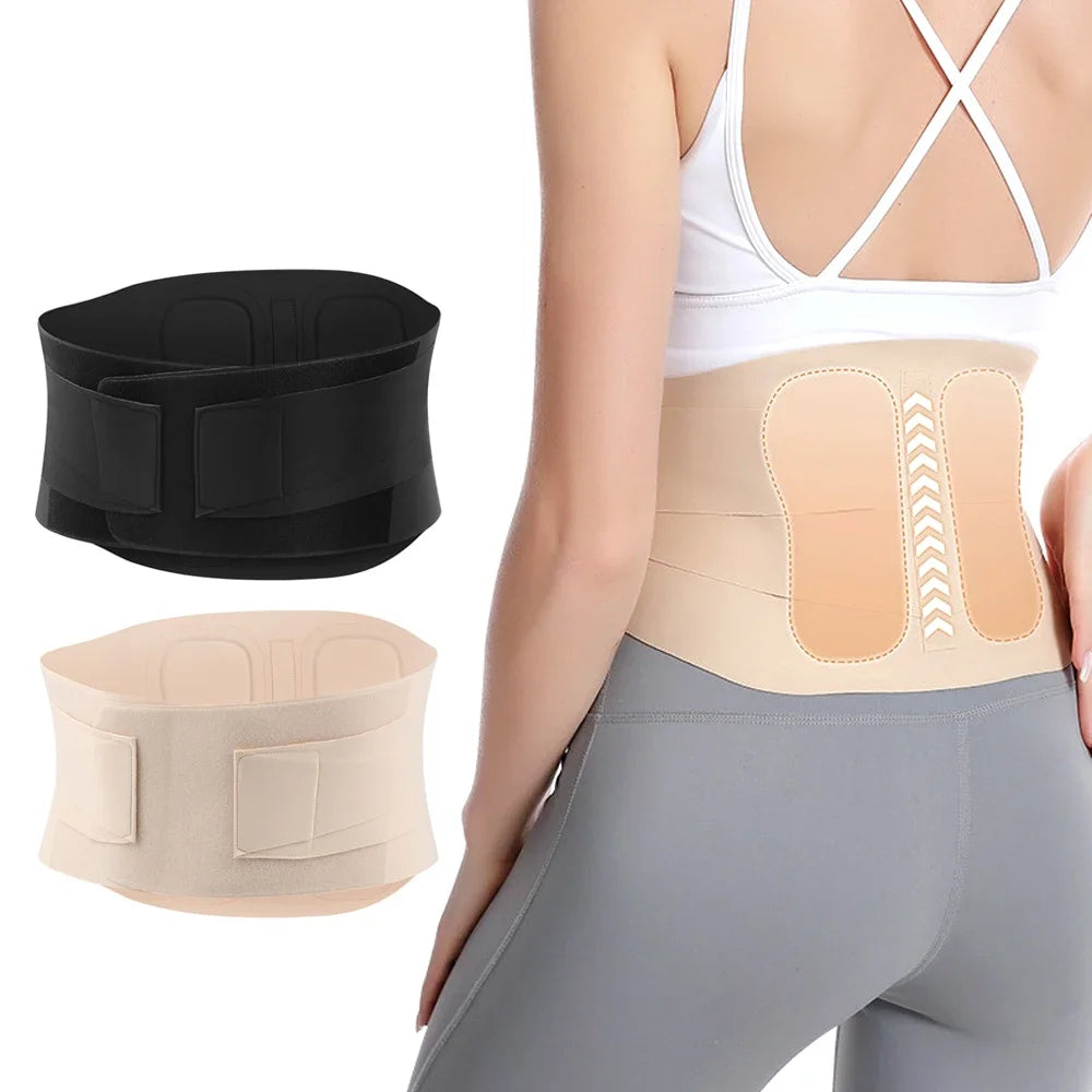 1 Pcs Adjustable Ultra Thin Back Brace with Lumbar Pad, Flexible Supports, Back Brace for Lower Back, Sciatica Scoliosis Relief