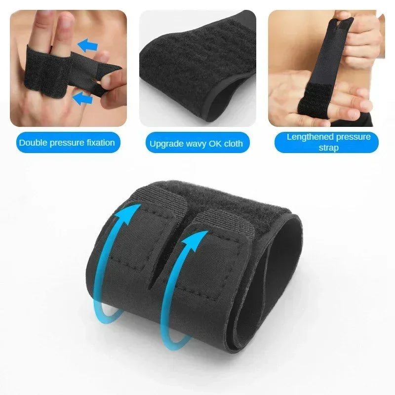 1PC Finger Splint Adjustable Finger Support Brace Sleeve Protector Basketball Finger Joint Protector Sports Support Tape