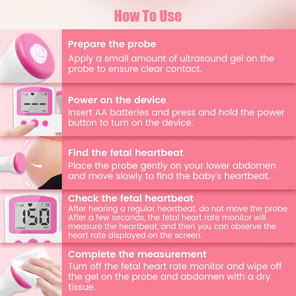 Ultrasound Baby Heart Rate Detector