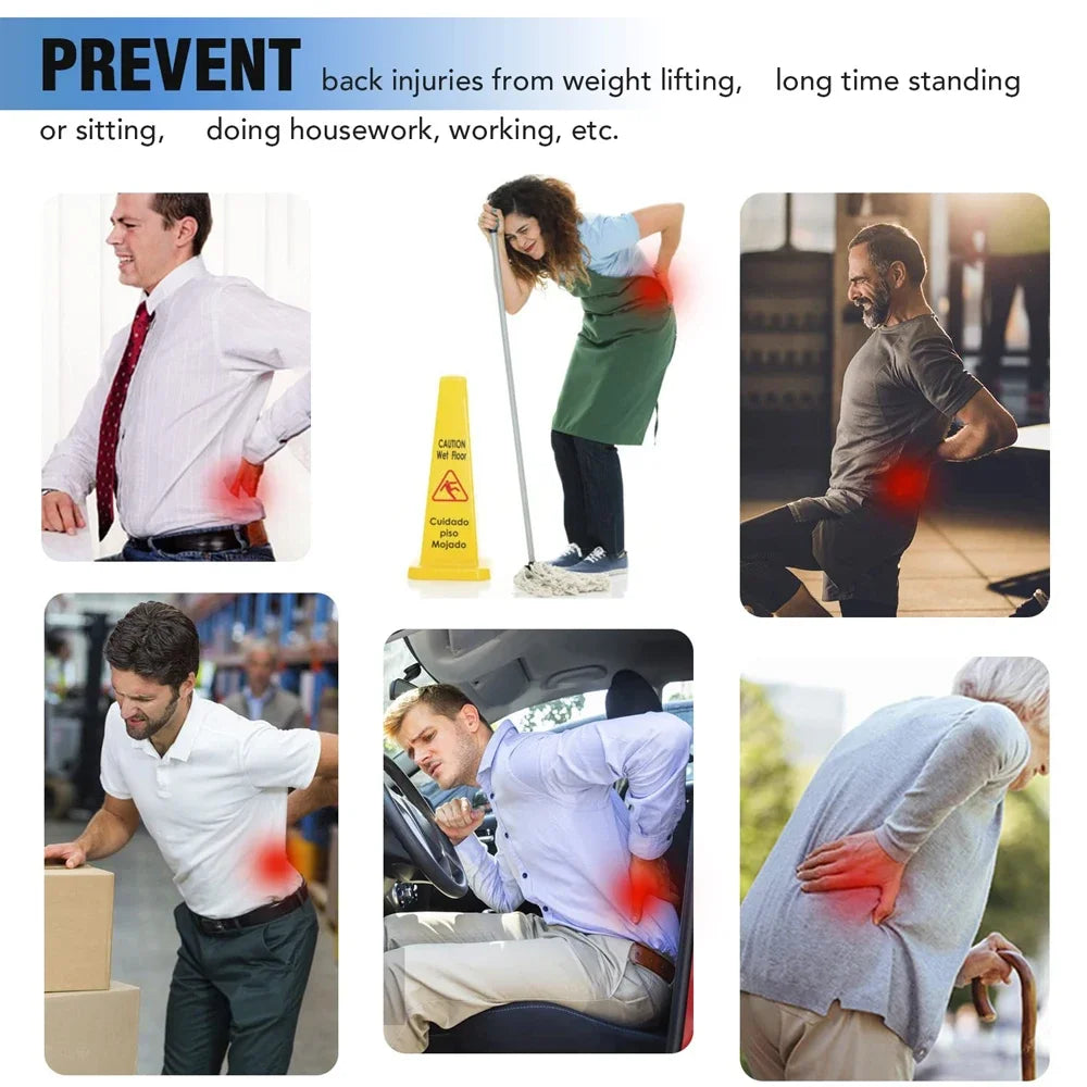 1 Pcs Adjustable Ultra Thin Back Brace with Lumbar Pad, Flexible Supports, Back Brace for Lower Back, Sciatica Scoliosis Relief