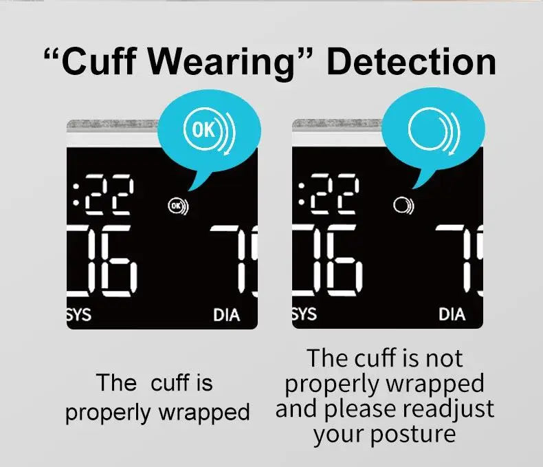 Rechargeable Upper Arm Monitor | 3-Color LCD | English Voice Guidance