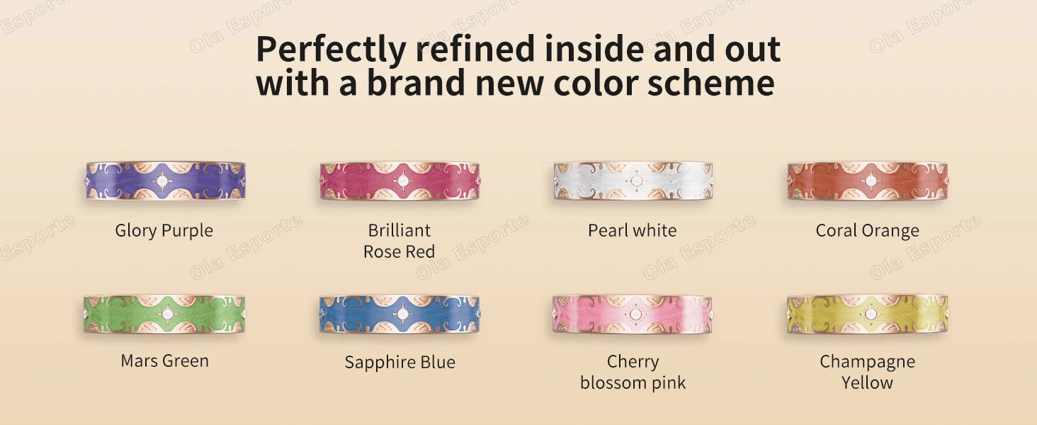 Smart Ring | Multicolor Diamond Design | Heart Rate, BP & Sleep Monitor