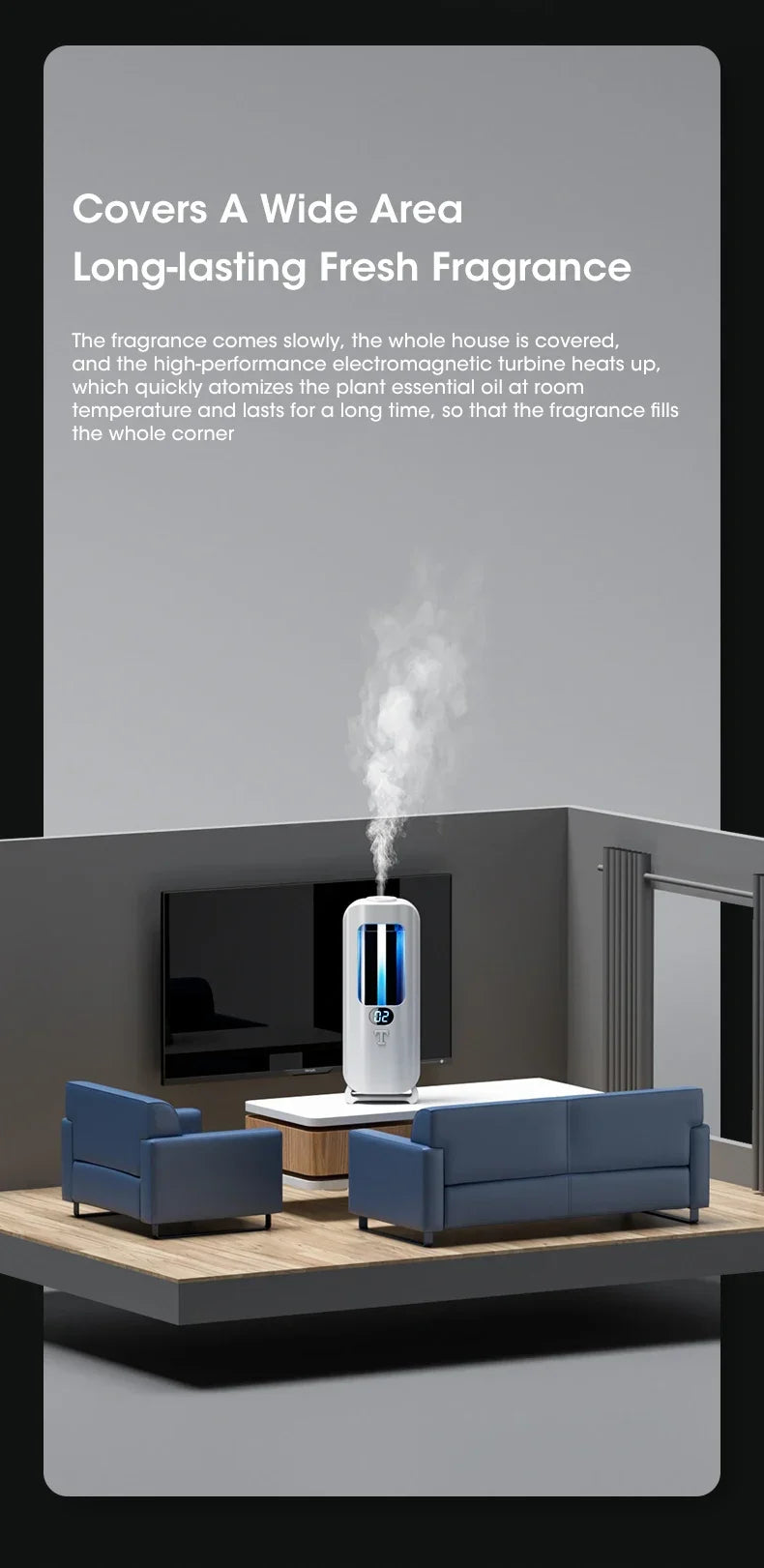 Rechargeable Aromatic Diffuser with 5 Modes