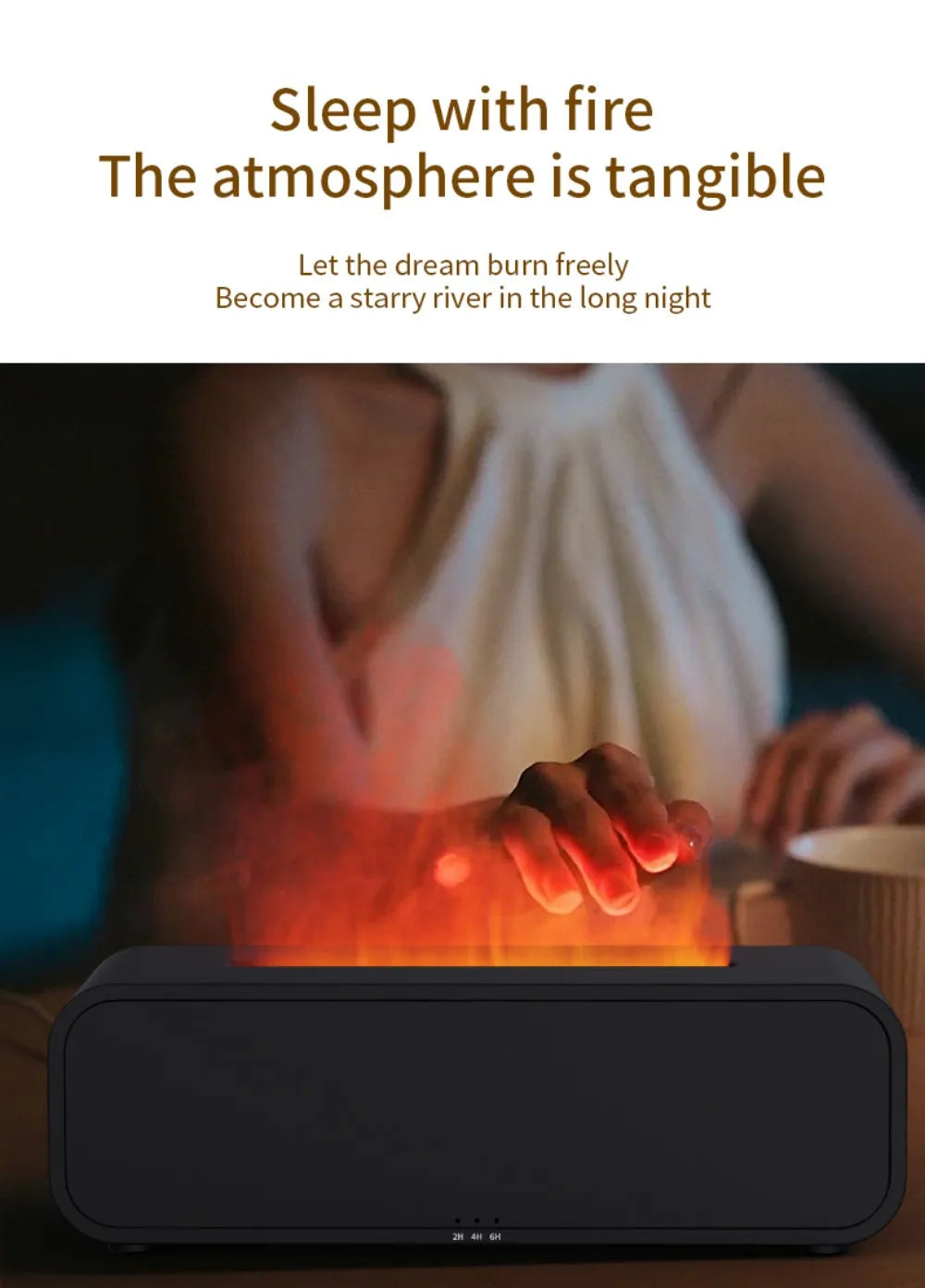 Humidifier Flame Aromatherapy Diffuser.