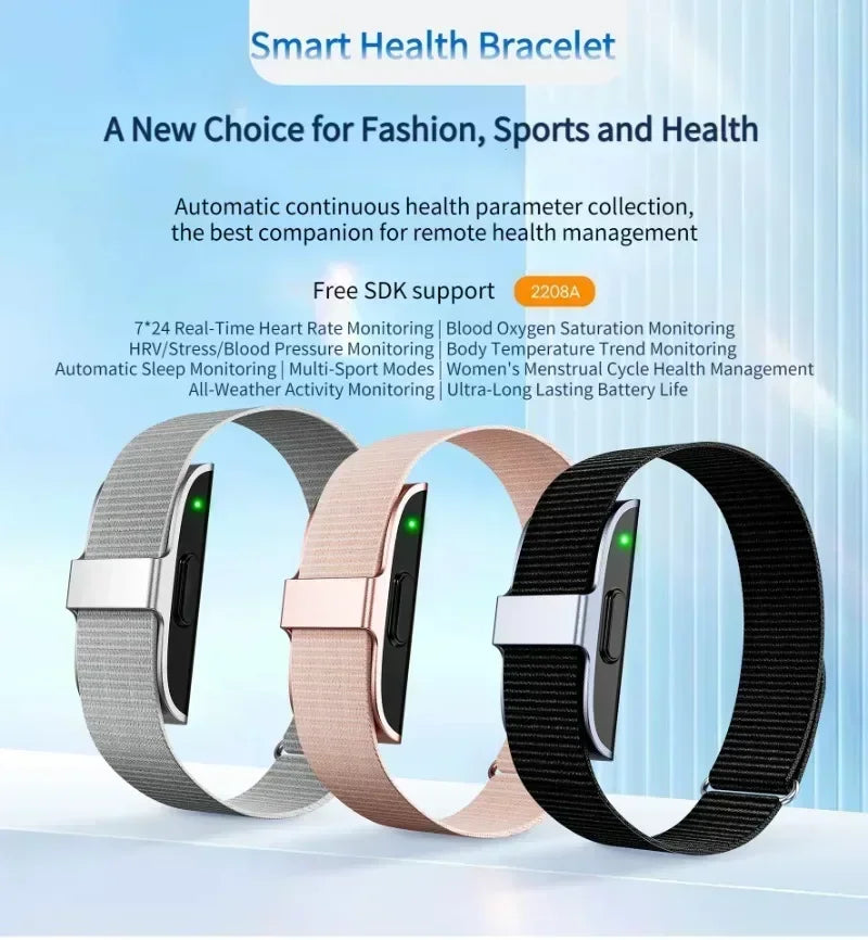 AI Smart Health Bracelet | Blood Pressure, Sleep & Heart Rate Monitor