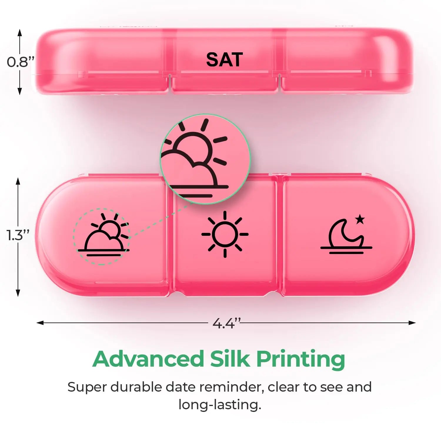 1 Set Pill Box 7 Days Organizer 21 Grids 3 Times One Day Portable Travel With Large Compartments For Vitamins Medicine Fish Oils