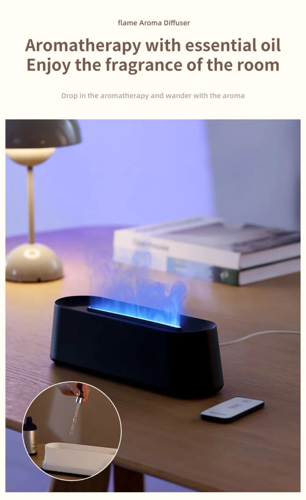 Humidifier Flame Aromatherapy Diffuser.