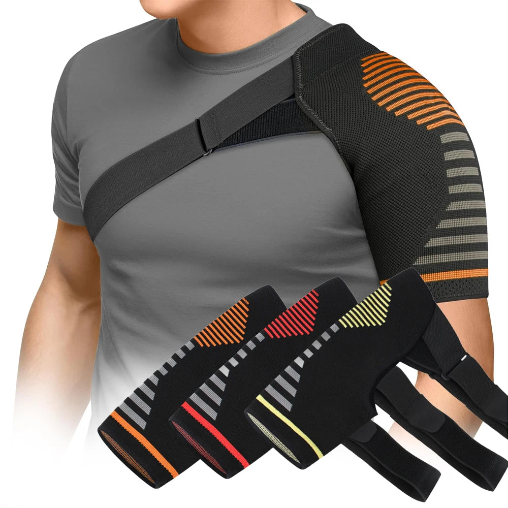 Professional Shoulder Brace - Support and Compression Sleeve, AC Joint - Arm Immobilizer Wrap, Stability Strap - for Men & Women