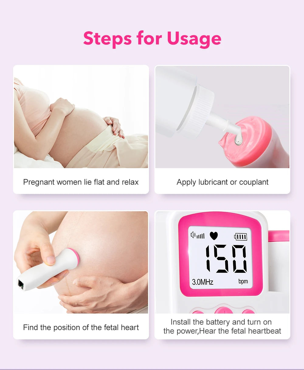 2MHz Ultrasound Fetal Heart Rate Detector