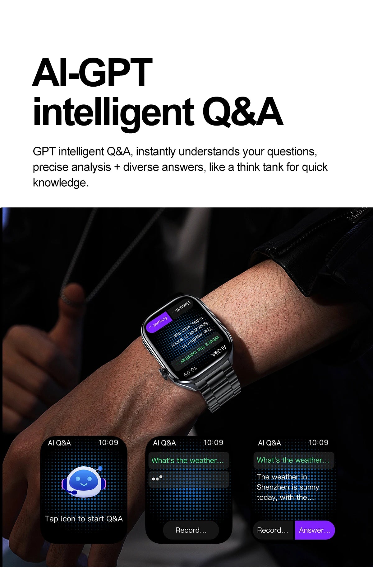 2025 Advanced Health Smart Watch for Men | ECG, Blood Pressure, Blood Oxygen