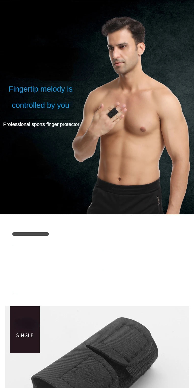 1PC Finger Splint Adjustable Finger Support Brace Sleeve Protector Basketball Finger Joint Protector Sports Support Tape