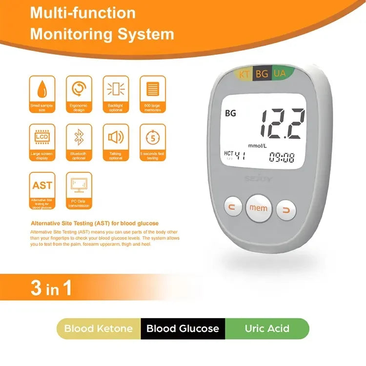 Glucose Ketone & Uric Acid Testing Kit