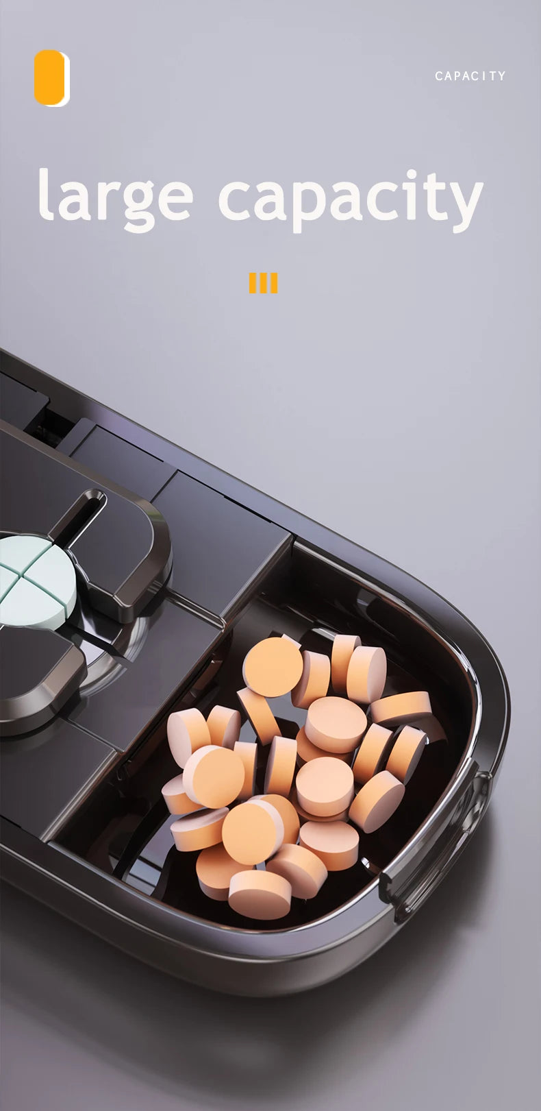 Newest Quartering Pill Cutter Storage Box Portable Drug Tablet Medicine Dustproof Divider Organizer Crusher Pill Cutter