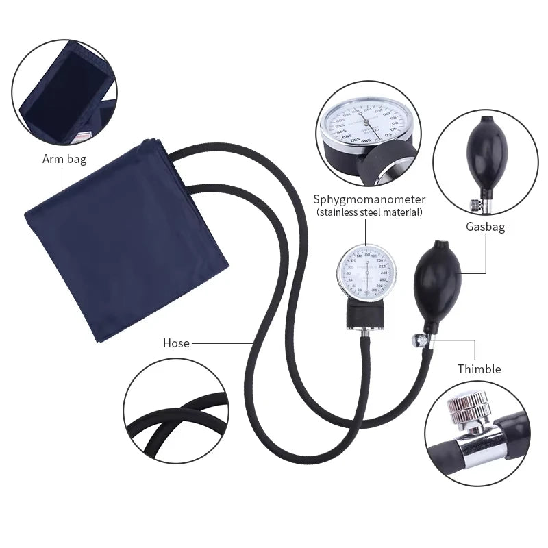 Professional Aneroid Sphygmomanometer with Stethoscope