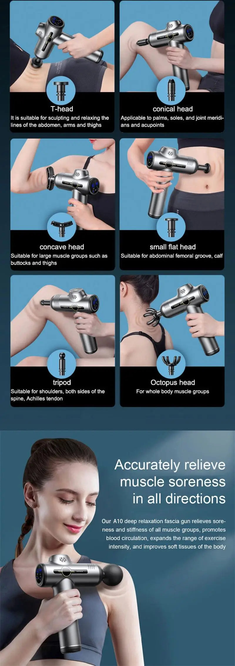Portable Fascia Gun Vibration Massage