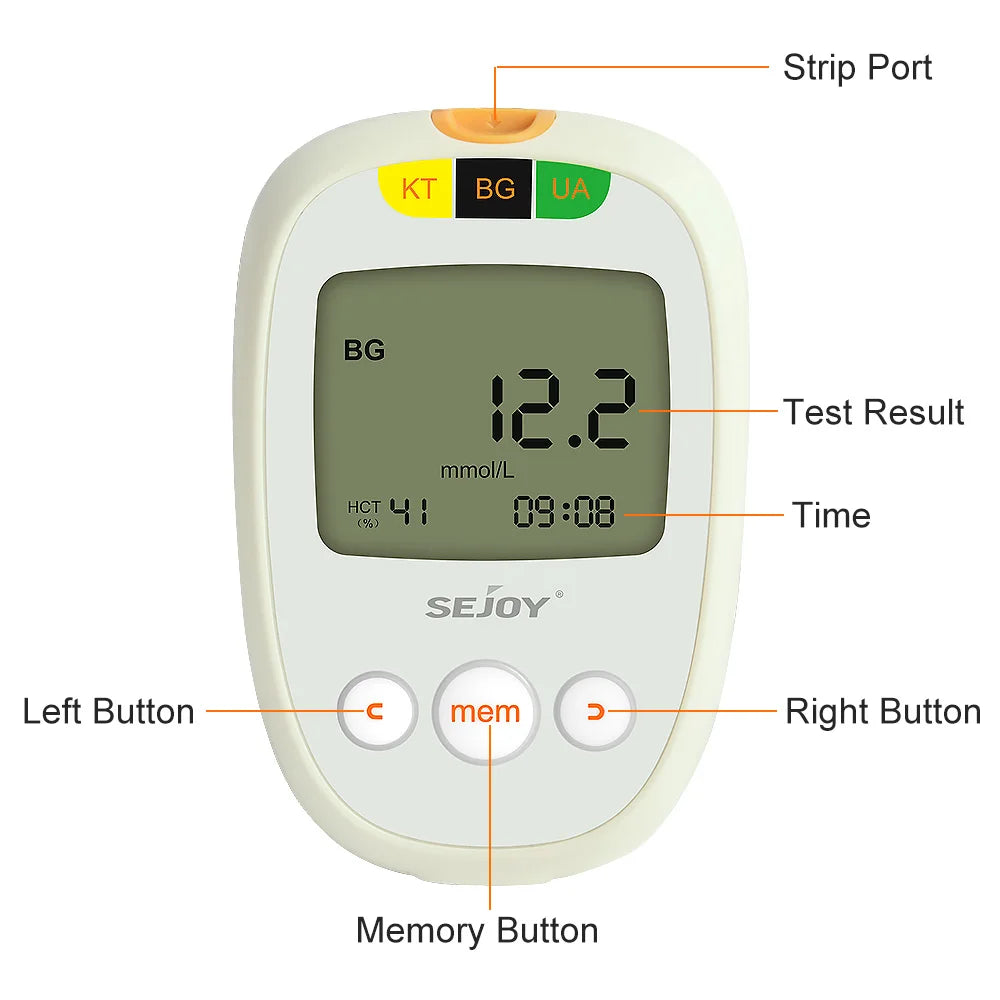 Glucose Ketone & Uric Acid Testing Kit