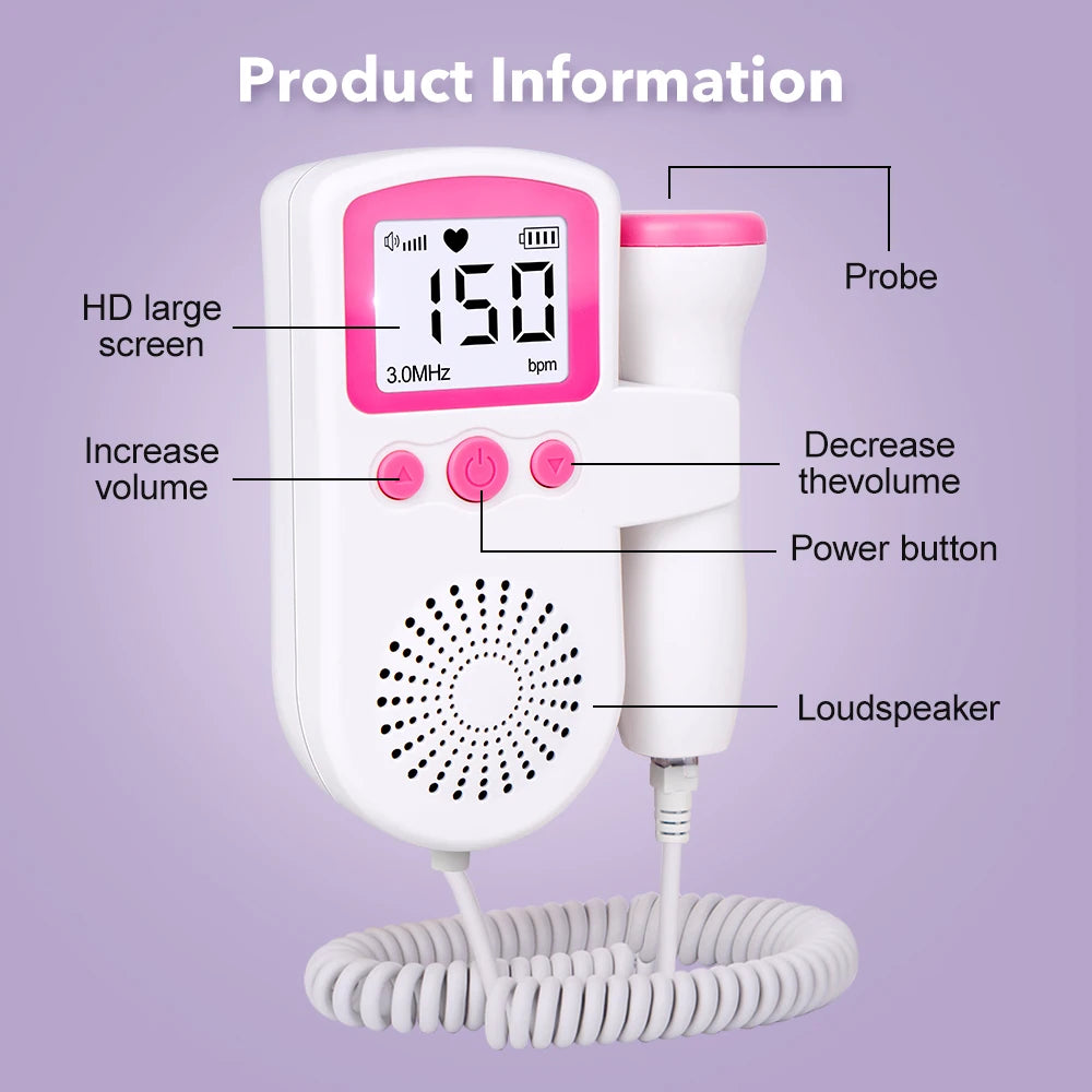 2MHz Ultrasound Fetal Heart Rate Detector