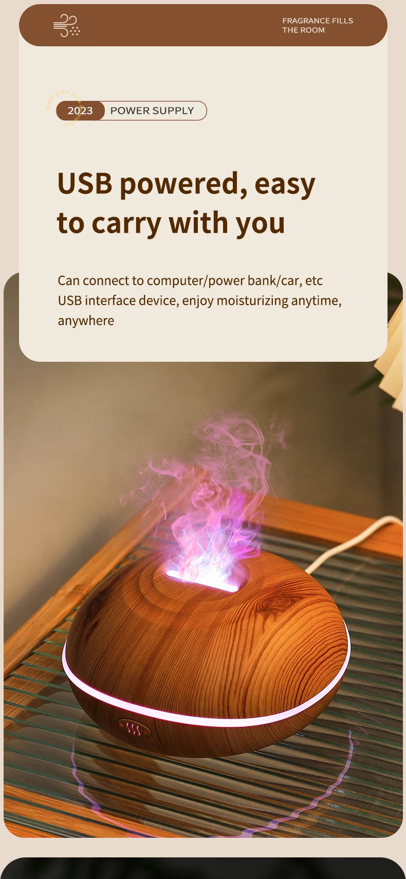 Air Humidifier Aromatherapy Essential Oil Diffuser