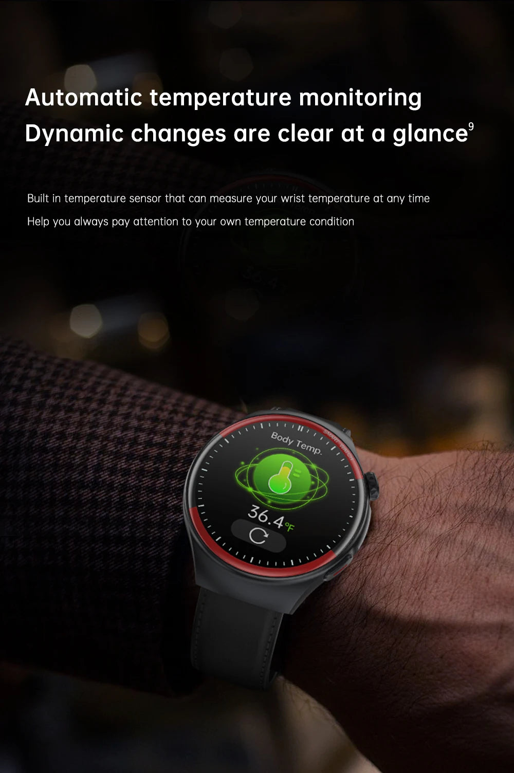 Medical-Grade Smart Watch | Blood Pressure, Heart Rate & Pulse Monitor | Nursing & Healthcare