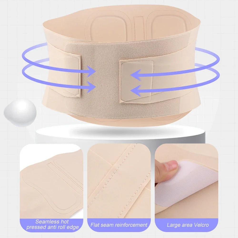 1 Pcs Adjustable Ultra Thin Back Brace with Lumbar Pad, Flexible Supports, Back Brace for Lower Back, Sciatica Scoliosis Relief