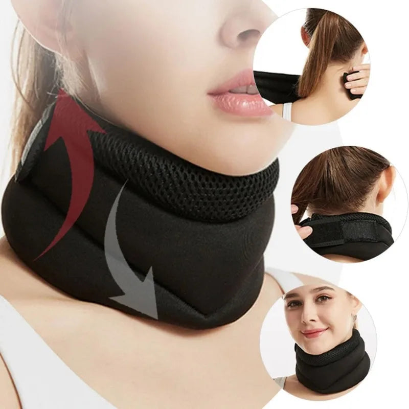 Neck Support for Snoring Adjustable Neck Brace for Sleep 3-Stage Soft Cervical Collar for Sleeping
