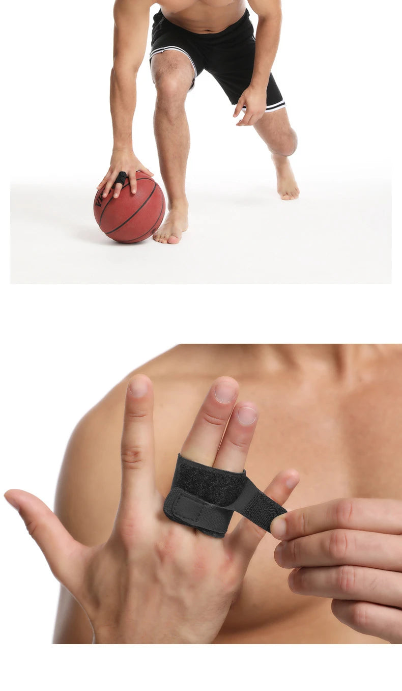 1PC Finger Splint Adjustable Finger Support Brace Sleeve Protector Basketball Finger Joint Protector Sports Support Tape