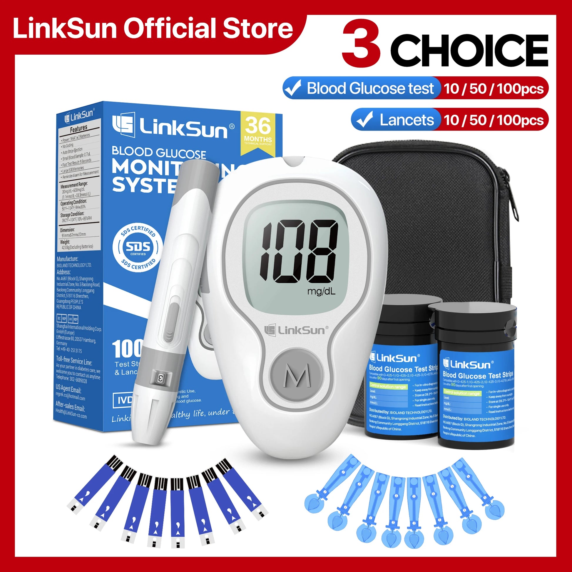 LinkSun Glucosemeter Kit