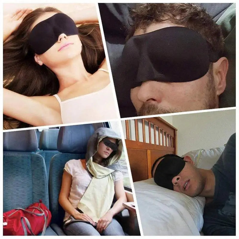 3D Sleeping Mask Eyepatch Block Out Light Soft Paded Sleep Rest Relax Aid Cover Patch Blindfold Face Shade Eyeshade Eyes Patchs