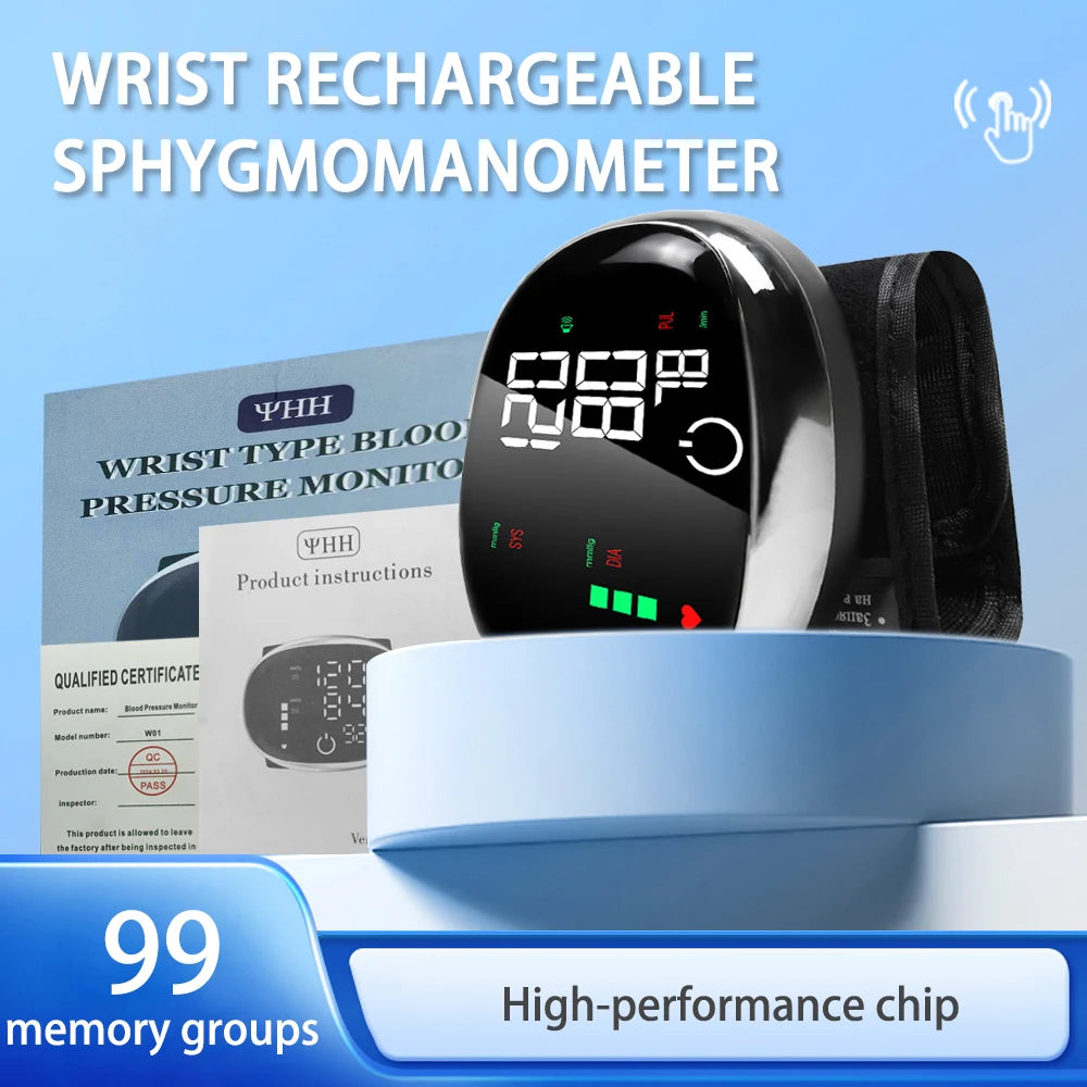 Automatic Wrist BP Monitor with Voice Readout | LCD Smart Touch
