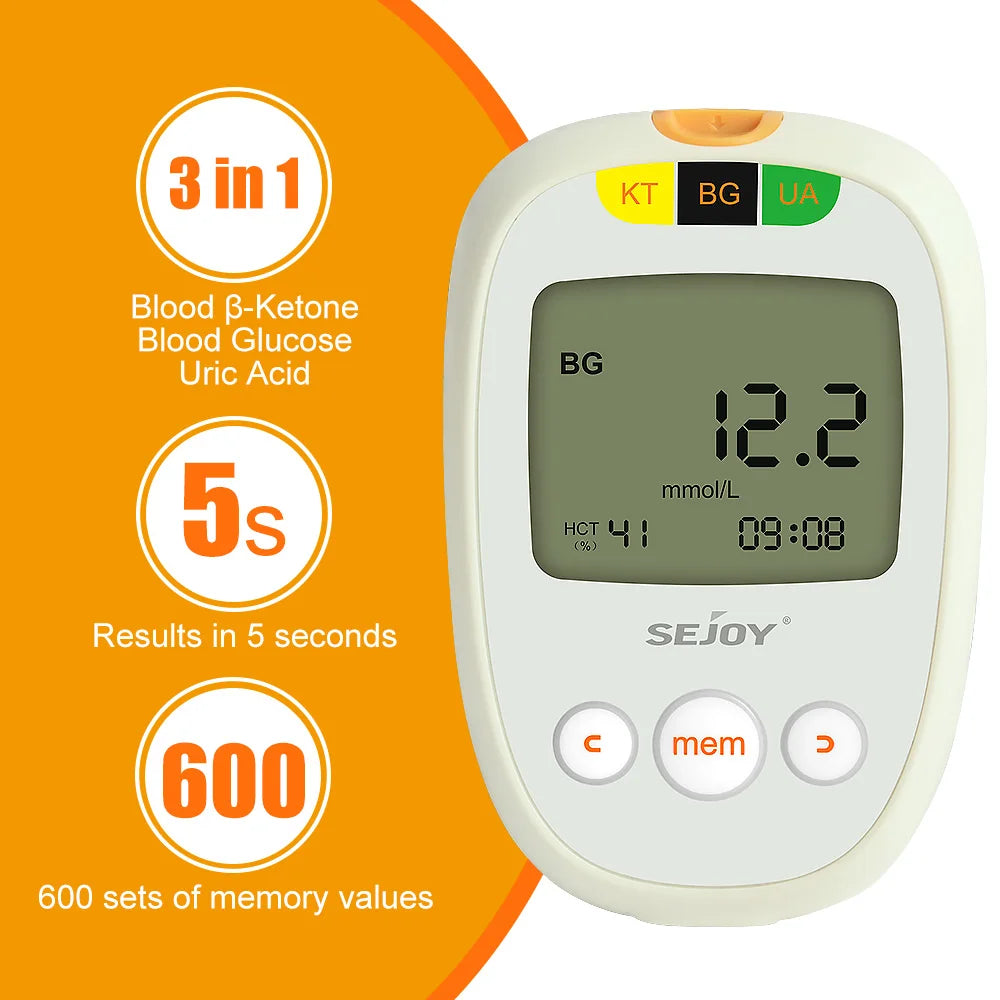Glucose Ketone & Uric Acid Testing Kit