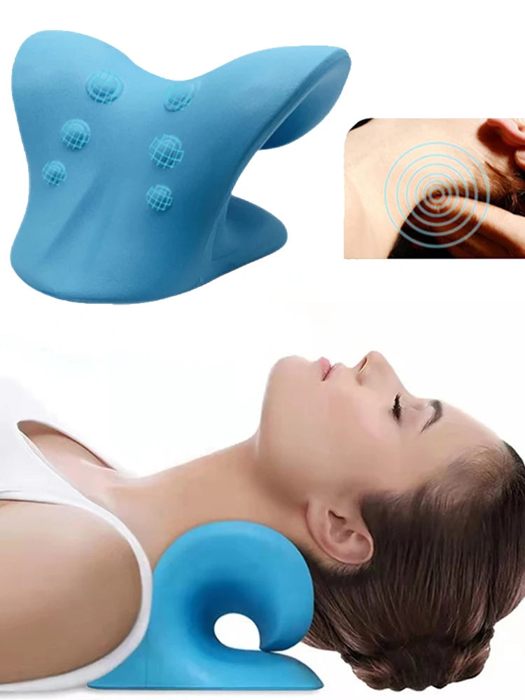 Neck Stretcher Shoulder Cervical Chiropractic Traction Device Head Back Body Massager Massage Pillow