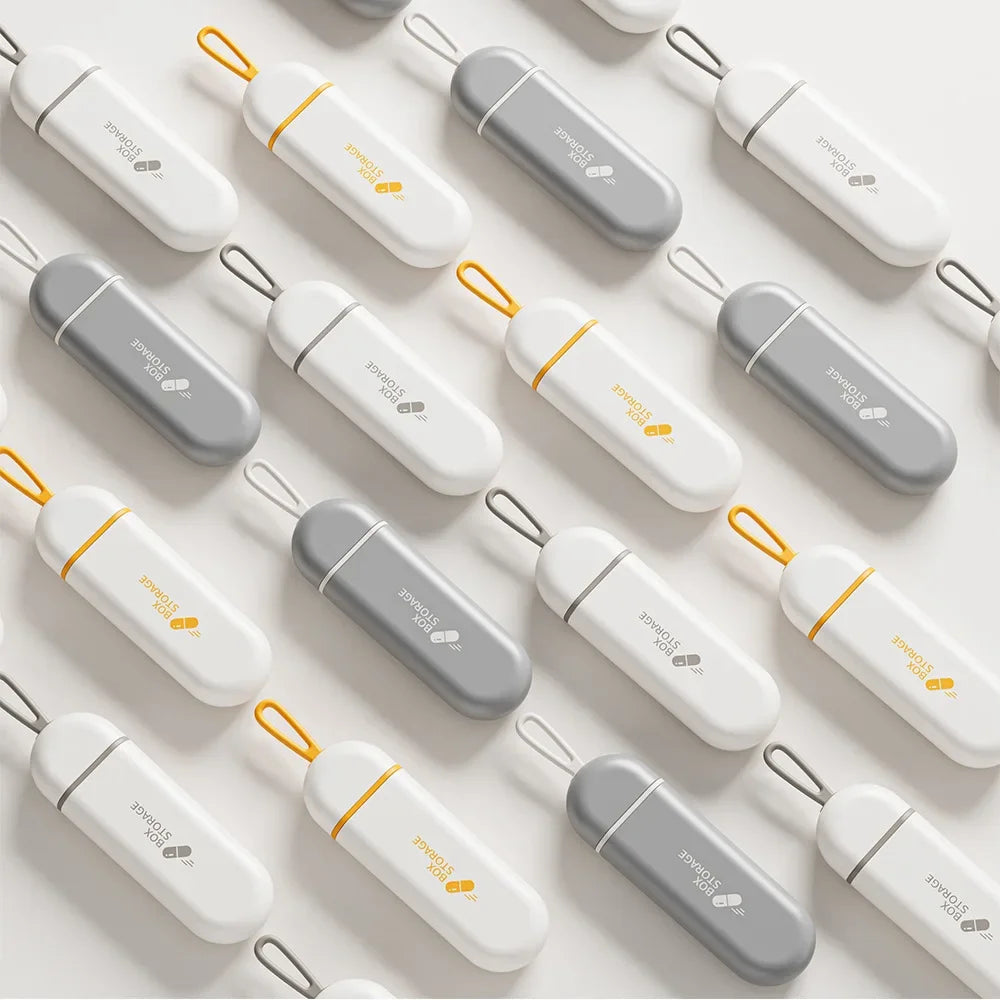 Colorful Travel Pill Box - 3-Compartment Portable Medicine Case