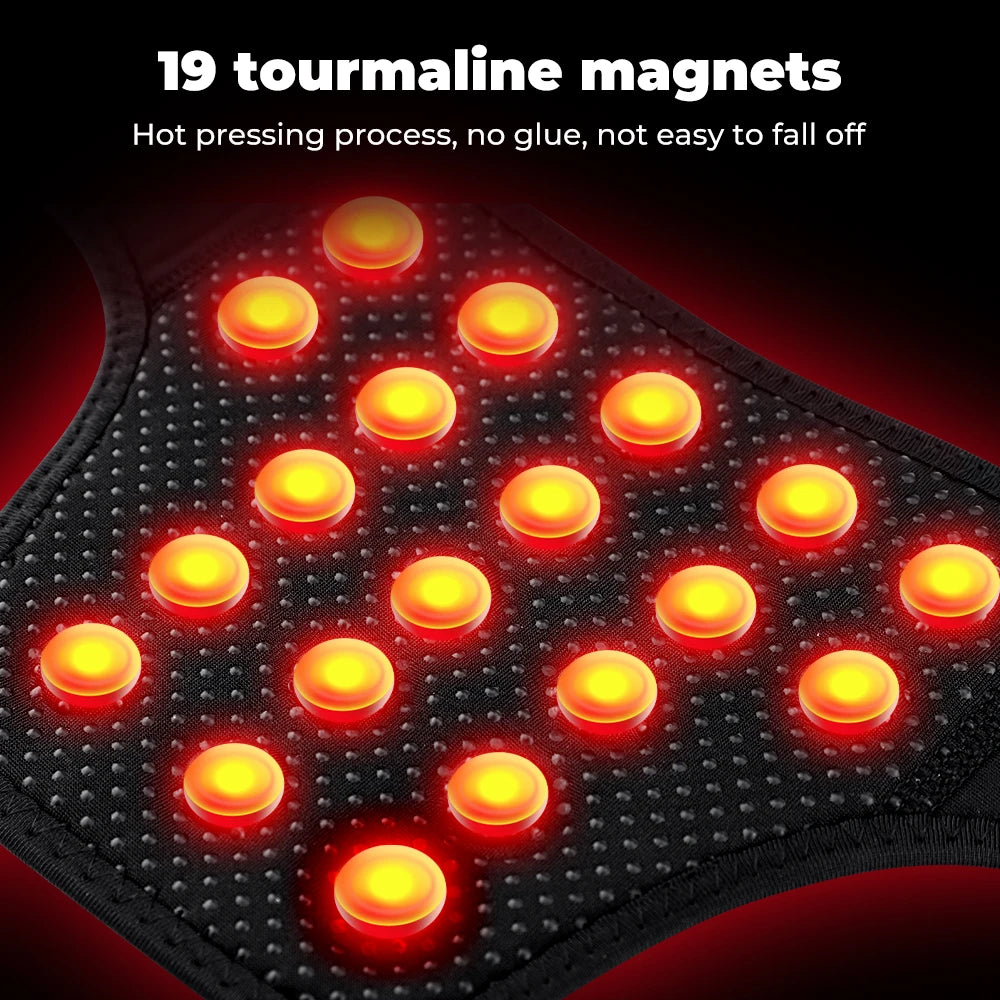 13/19pcs Magnetic Self-heating Neck Brace Tourmaline Infrared Therapy Pain Relief Cervical Protection Neck Support Belt Neck