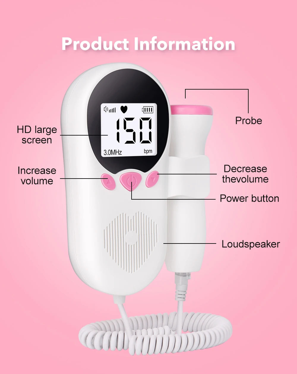 Aicare Doppler Fetal Heart Rate Monitor