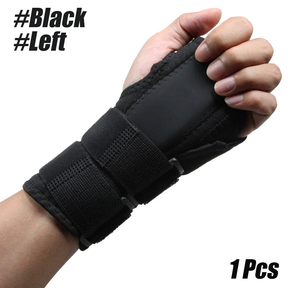 1Pcs Wrist Brace Carpal Tunnel, Adjustbale Wrist Support and Metal Splint Stabilizer, Night Sleeep Hand Brace for Pain Relief