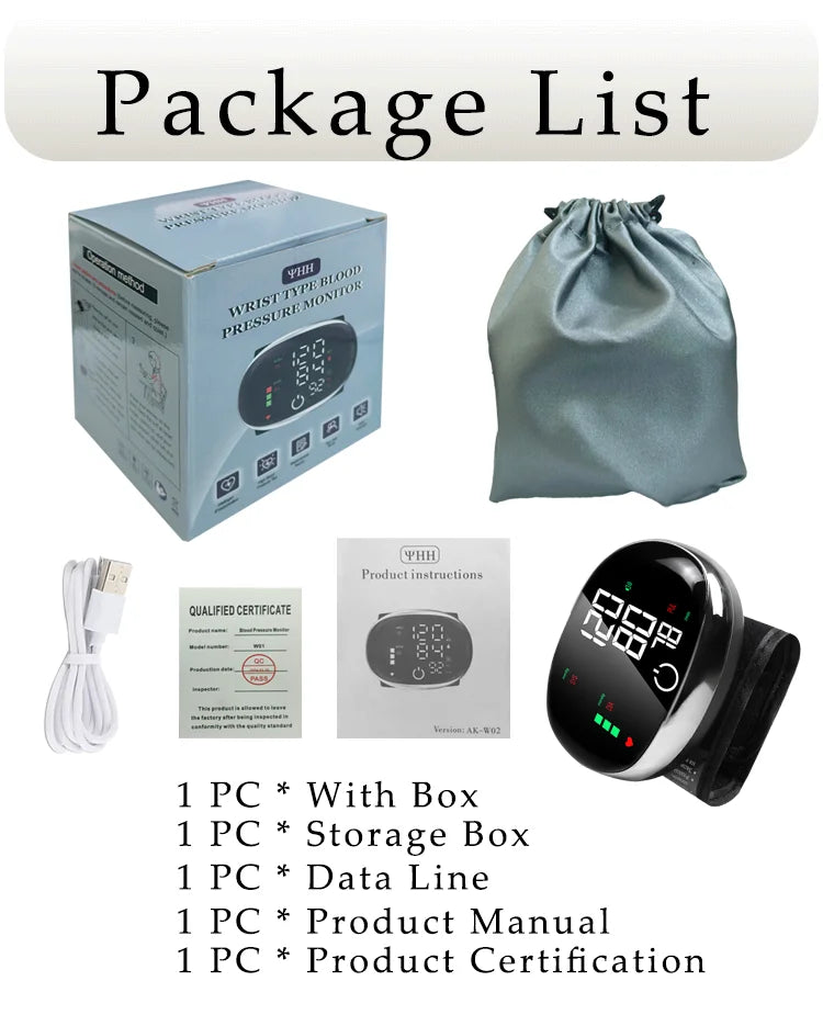 Automatic Wrist BP Monitor with Voice Readout | LCD Smart Touch