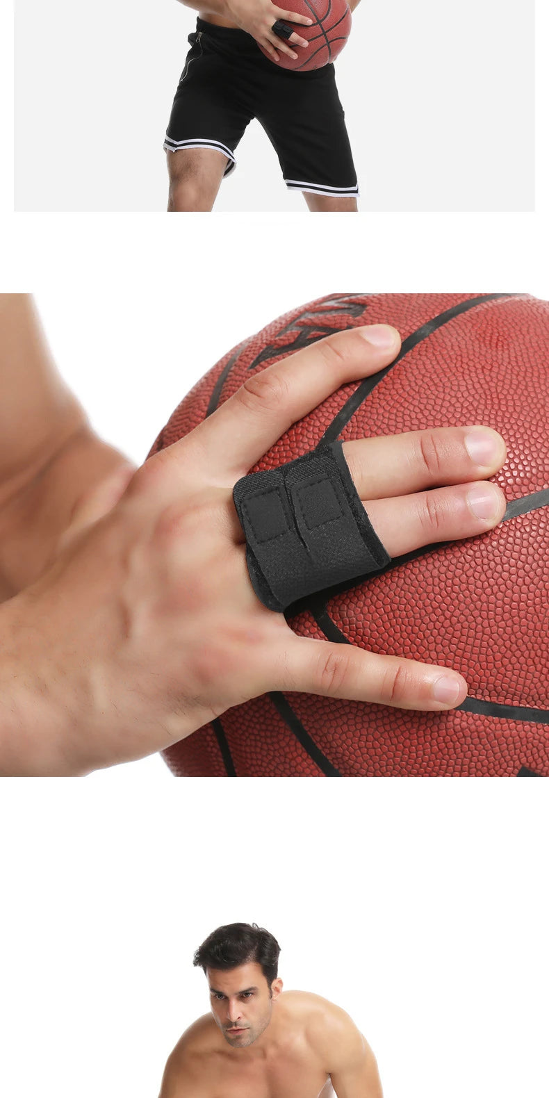 1PC Finger Splint Adjustable Finger Support Brace Sleeve Protector Basketball Finger Joint Protector Sports Support Tape