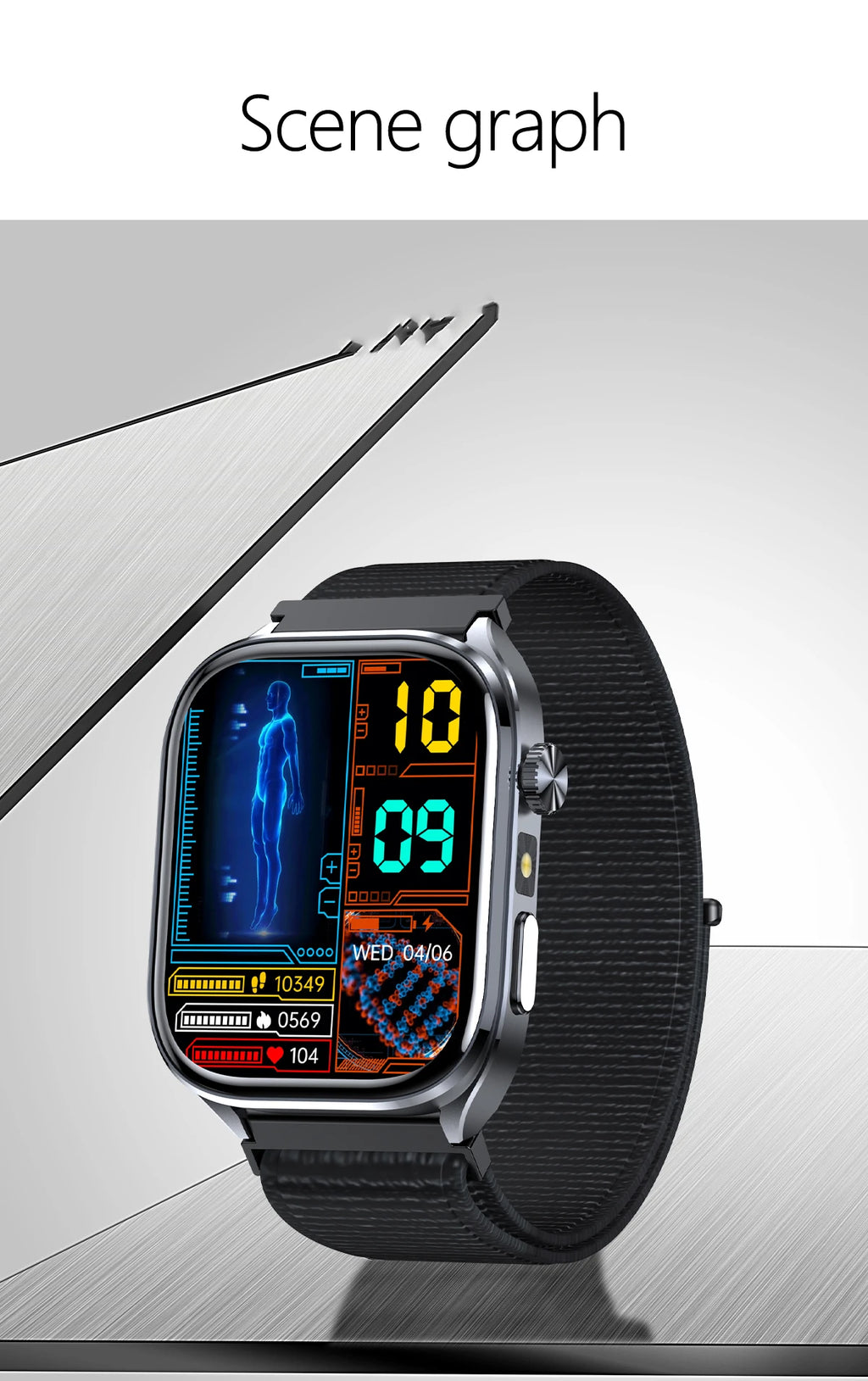 2025 Advanced Health Smart Watch for Men | ECG, Blood Pressure, Blood Oxygen