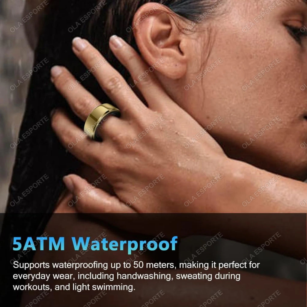 2025 Premium Smart Ring | IP68 Waterproof | Blood Pressure, Heart Rate & Sleep Tracking