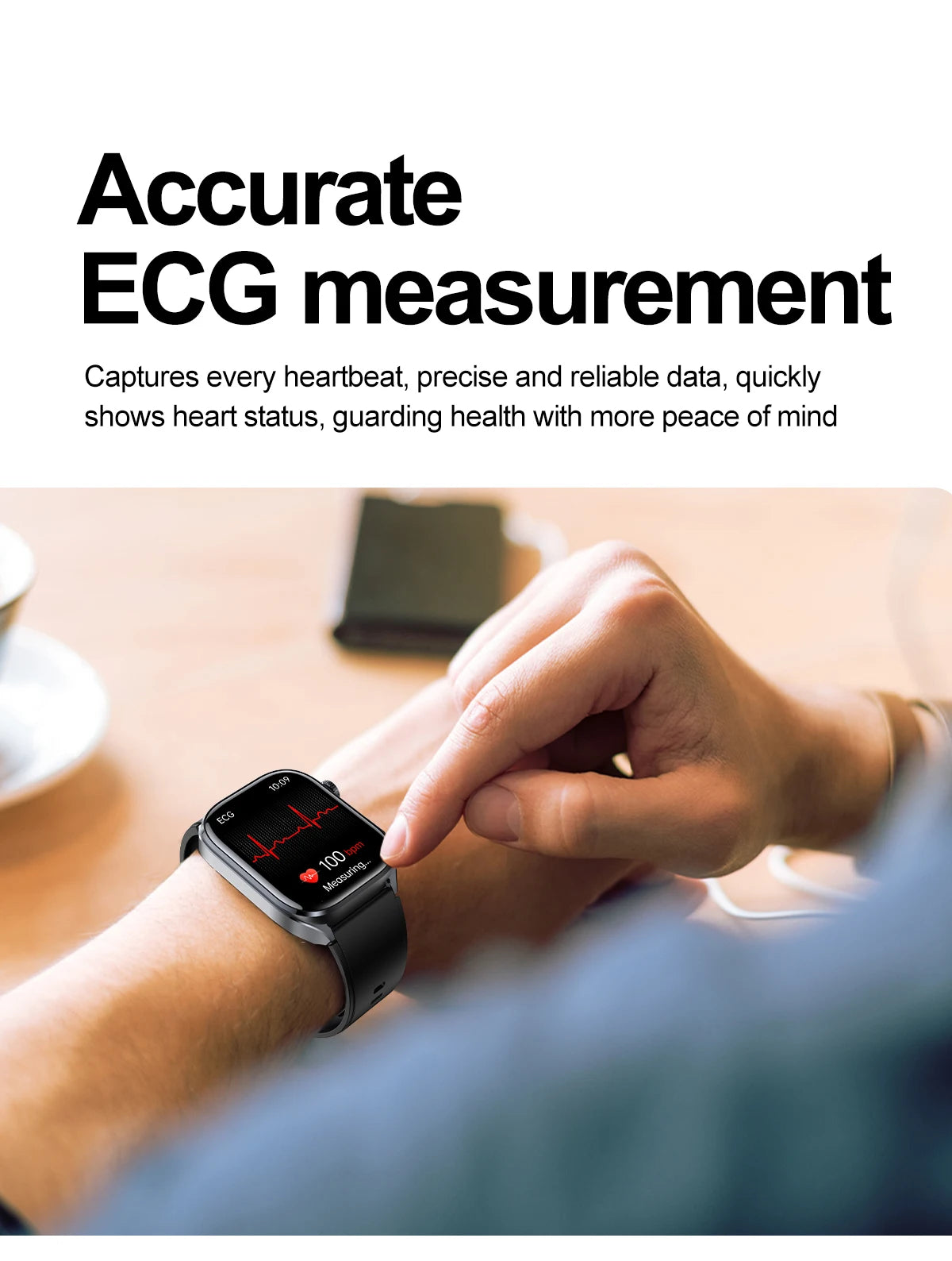 2025 Advanced Health Smart Watch for Men | ECG, Blood Pressure, Blood Oxygen
