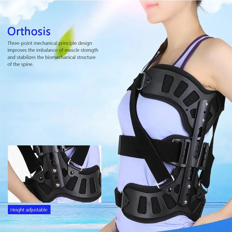 1Set Fixed Spinal Brace Aluminium Alloy Breathable Fixed Spinal Straightener Brace for Children Adults Scoliosis Correcting Brac