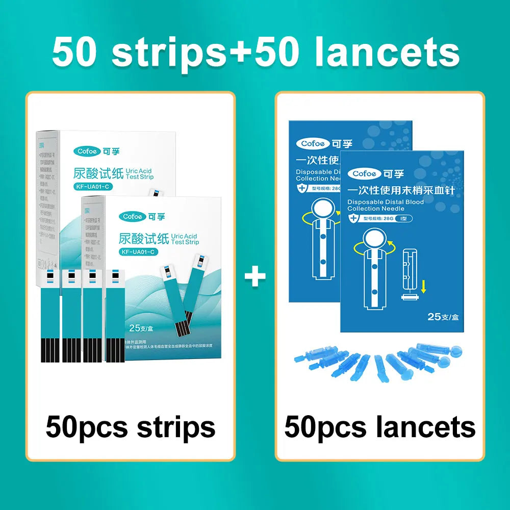 Cofoe Uric Acid Monitor  With Test Strips